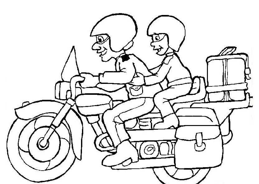 Pre School Motorcycle Coloring Pages Preschool Children Akctivitiys