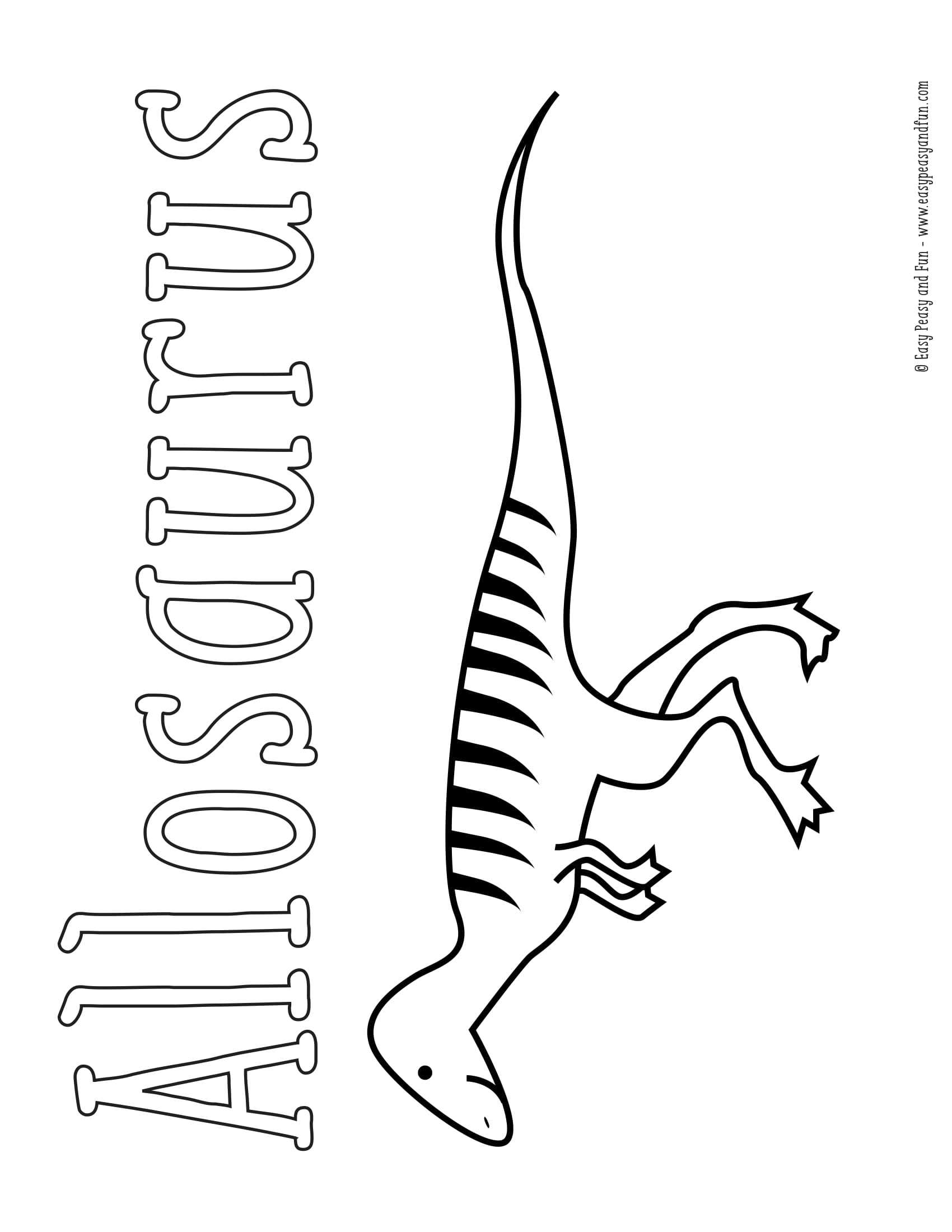 Okul Oncesi Dinozor Cesitleri Boyama Sayfasi 10 Okul Oncesi