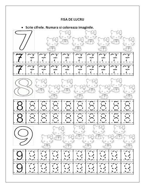 From 1 To 9 Line Studies Page Preschool Children Akctivitiys