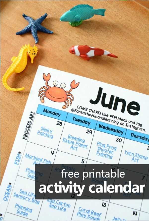 free printable june activity calendar june preschool