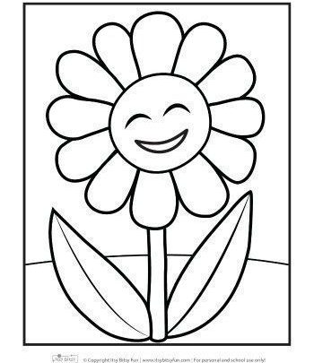 Flower Coloring Pages for Kids – itsybitsyfun.com