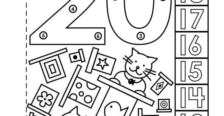 Dot-to-Dot Number Book 1-20 Activity Coloring Pages
